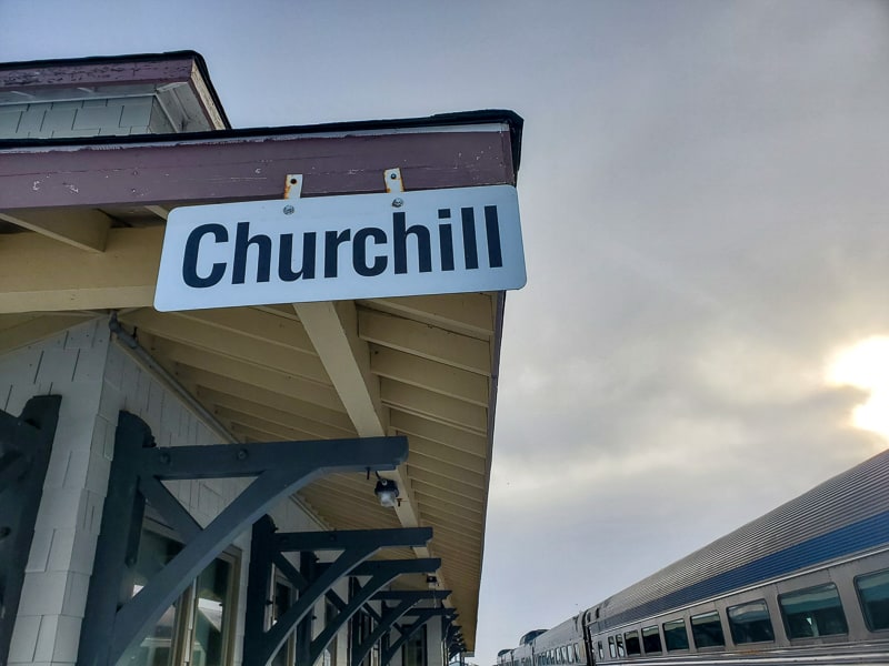 How much does the train Thompson to Churchill cost
