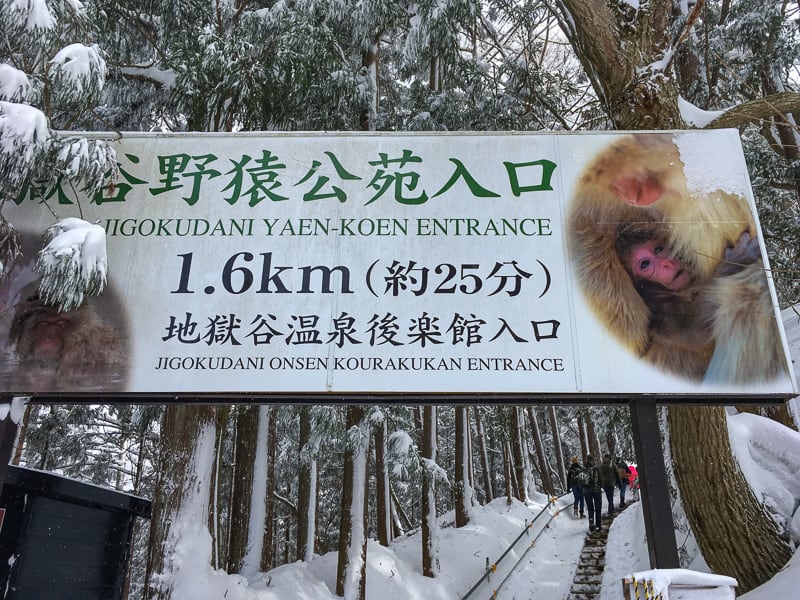 The entrance to Jigokudani Snow Monkey Park