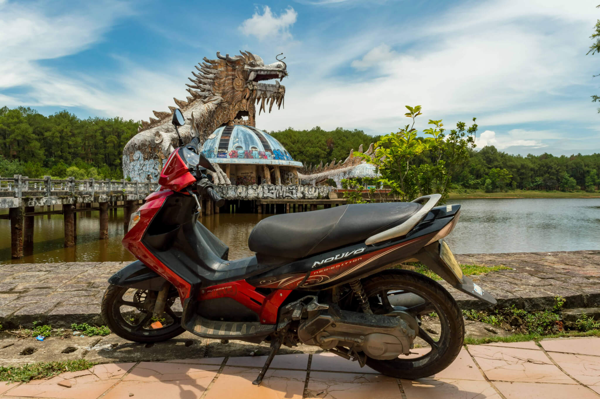 Ho Thuy Tien, an abandoned water park outside Hue, is a unique attraction in central Vietnam