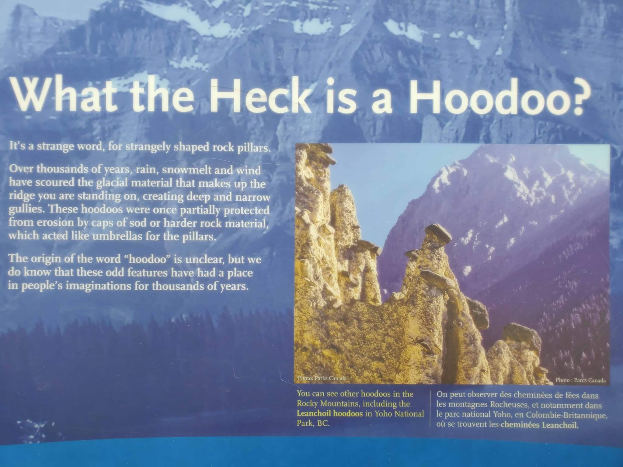 What is a hoodoo information panel
