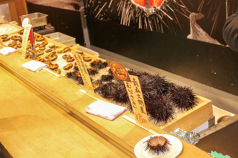 Eating uni in Japan is a weird food